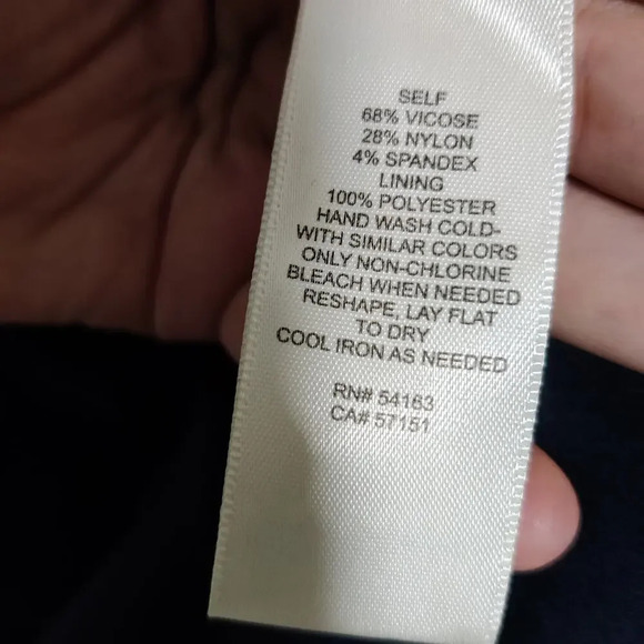 Eliza J Halter Fit & Flare Navy Blue Pink Cocktail Dress Sz 10 Sleeveless Party - Picture 6 of 6